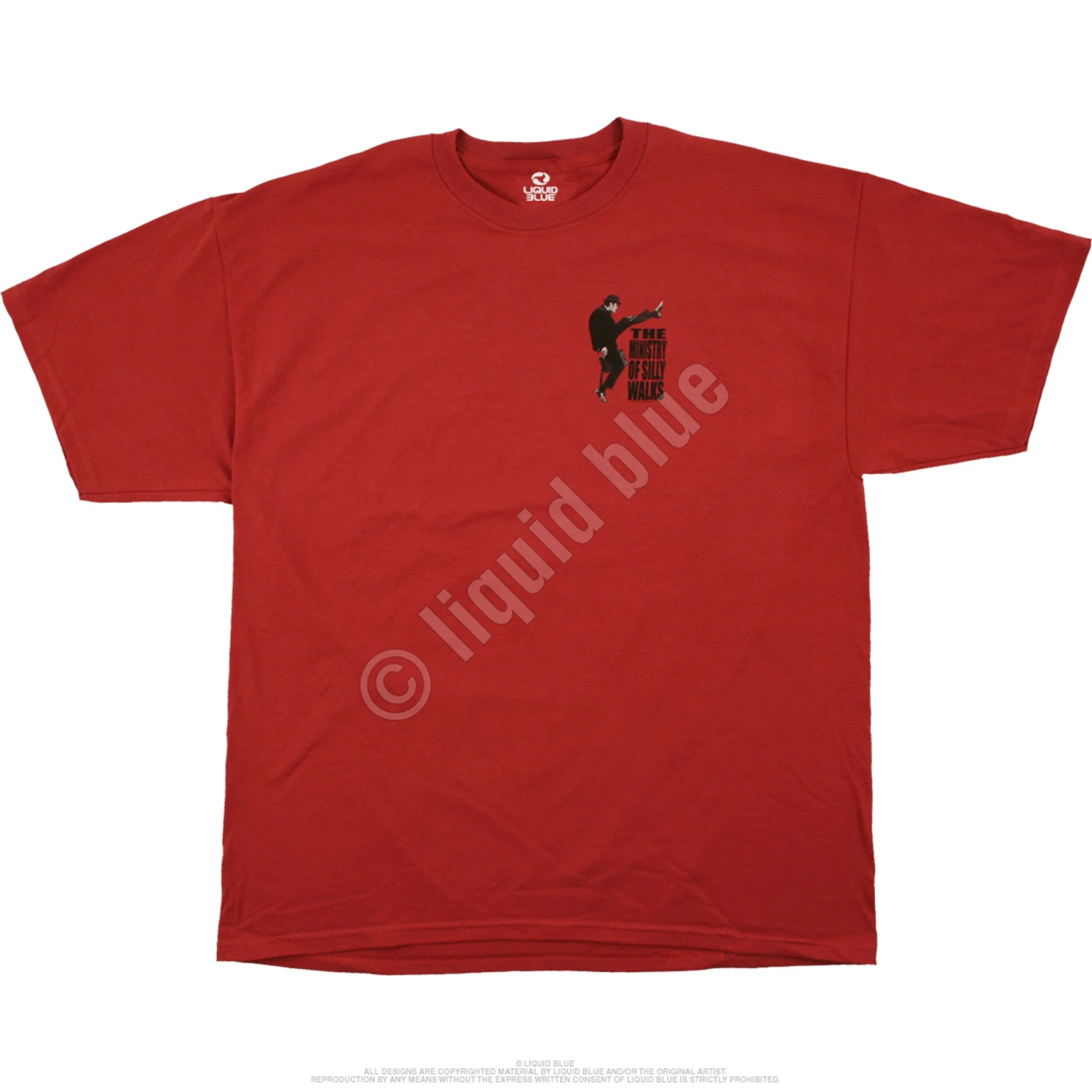 Ministry Of Silly Walks Red T-Shirt 2 Ministry Of Silly Walks Red T-Shirt - Image 2