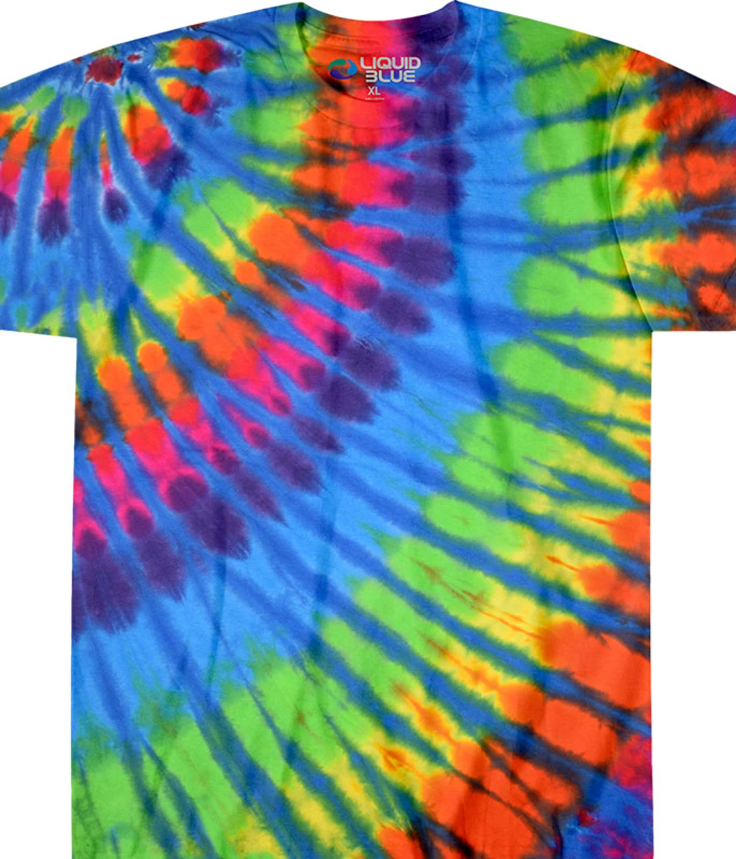 Rainbow Blue Streak Unprinted Tie-Dye T-Shirt 1 Rainbow Blue Streak Unprinted Tie-Dye T-Shirt