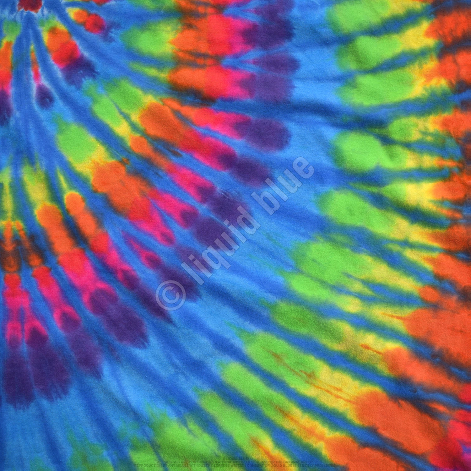 Rainbow Blue Streak Unprinted Tie-Dye T-Shirt 4 Rainbow Blue Streak Unprinted Tie-Dye T-Shirt - Image 4