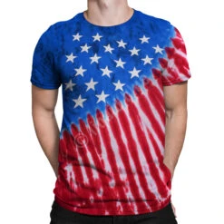 Stars And Stripes Tie-Dye T-Shirt -BOWIE Shop 11104f body 91495.1656524057