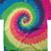 Rainbow Spiral Unprinted Tie-Dye T-Shirt