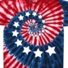 Stars And Stripes Spiral Tie-Dye T-Shirt