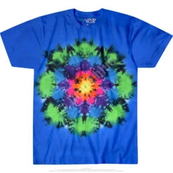 Rainbow Mandala Unprinted Tie-Dye T-Shirt -BOWIE Shop 11139f 10624.1473448497