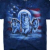 Patriotic Wolf Pack Tie-Dye T-Shirt