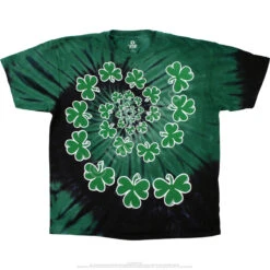 Shamrock Spiral Tie-Dye T-Shirt -BOWIE Shop 11186f 29061.1617393024