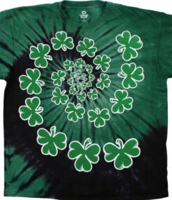 Shamrock Spiral Tie-Dye T-Shirt