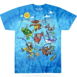 Sea Swimming Tie-Dye T-Shirt -BOWIE Shop 11195f 47679.1552936978