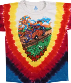 Summer Tour Bus Youth Tie-Dye T-Shirt