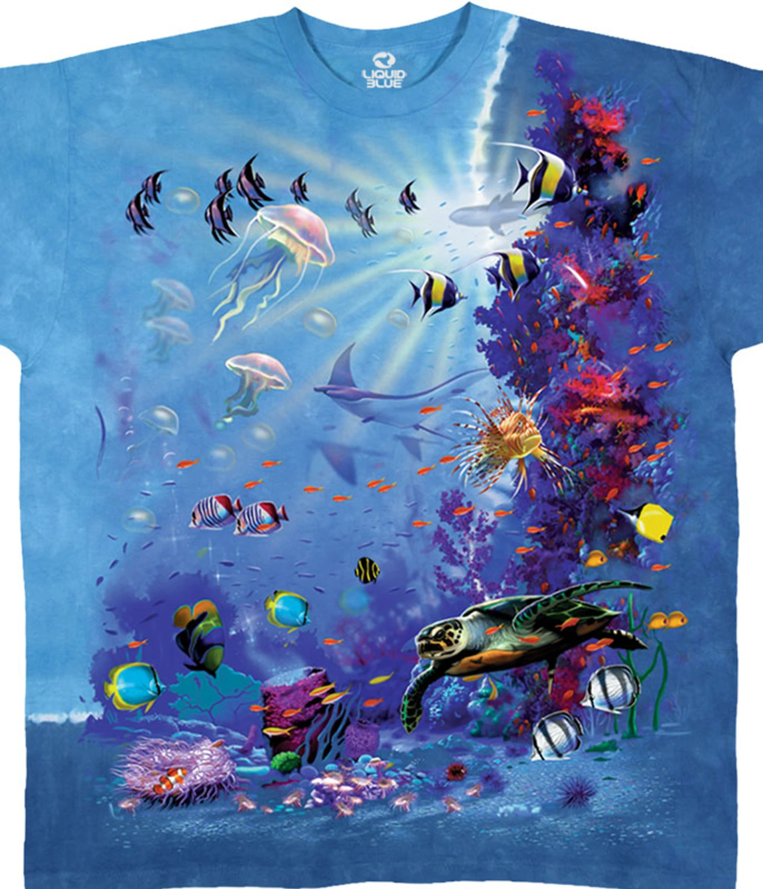 Tropical Reef Tie-Dye T-Shirt 1 Tropical Reef Tie-Dye T-Shirt