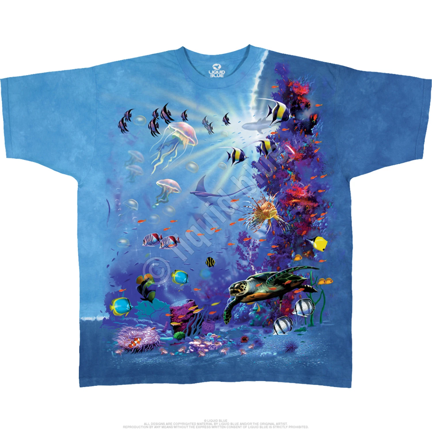 Tropical Reef Tie-Dye T-Shirt 2 Tropical Reef Tie-Dye T-Shirt - Image 2