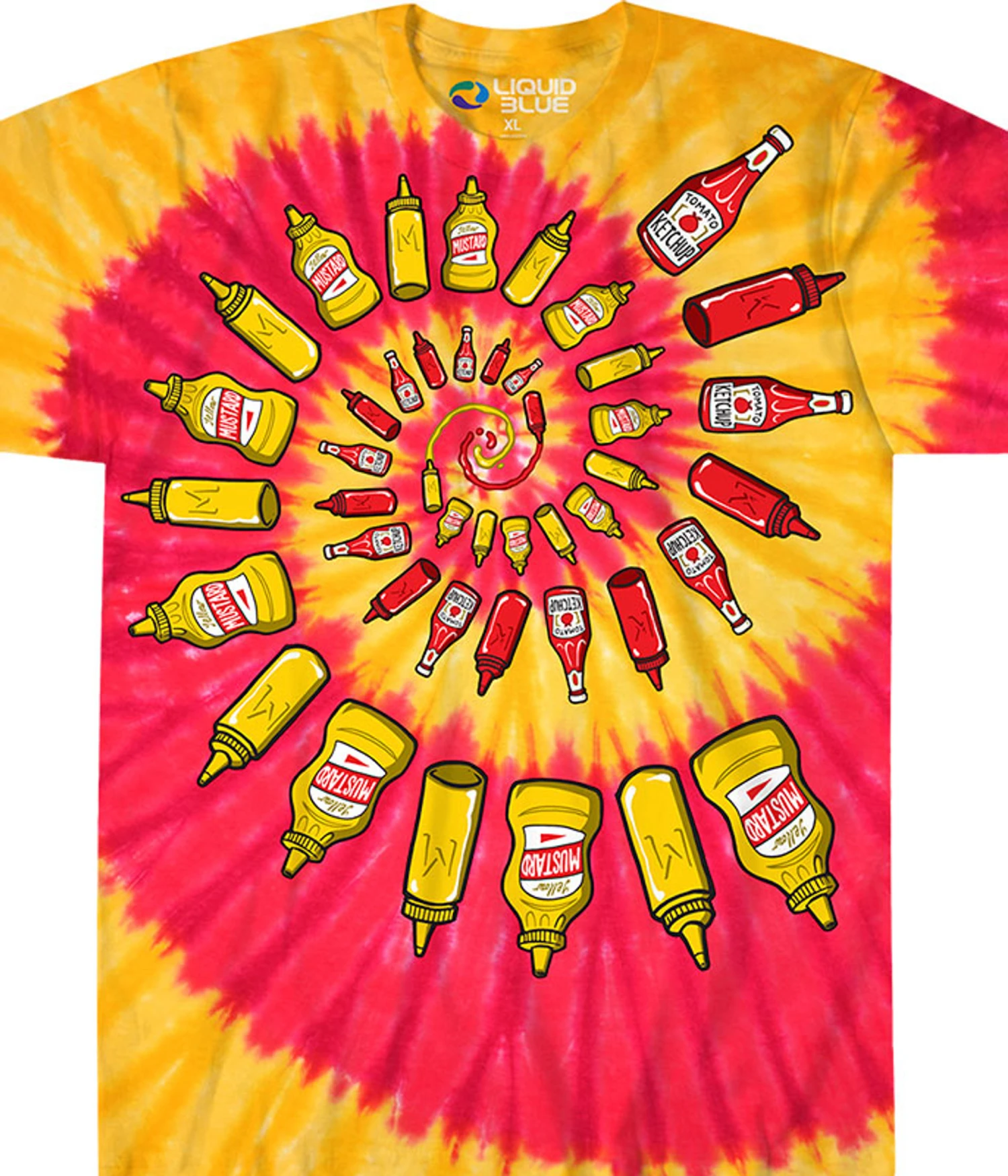 Mustard & Ketchup Spiral Tie-Dye T-Shirt 1 Mustard & Ketchup Spiral Tie-Dye T-Shirt