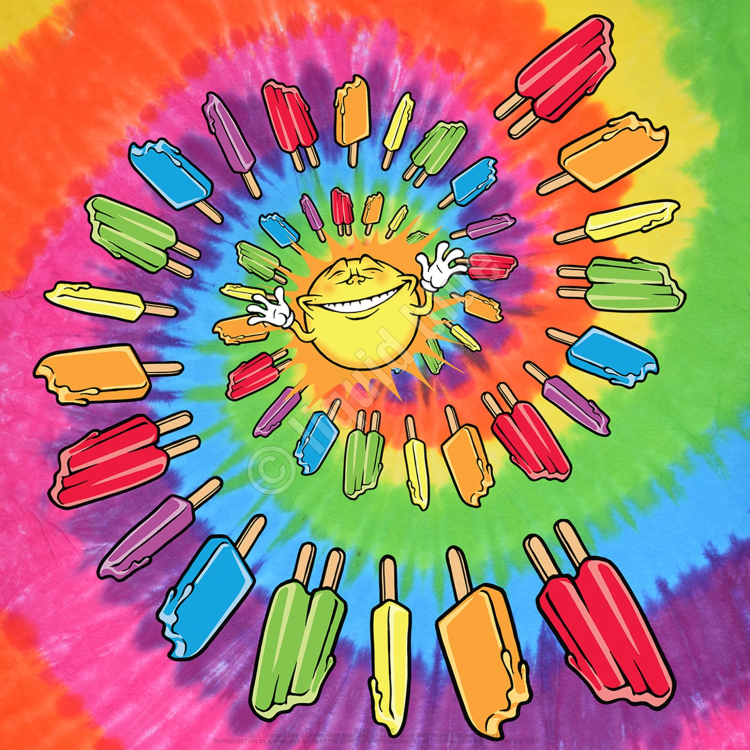 Popsicle Spiral Tie-Dye T-Shirt 3 Popsicle Spiral Tie-Dye T-Shirt - Image 3