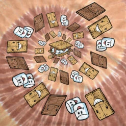 Smores Spiral Tie-Dye T-Shirt -BOWIE Shop 11457f artwork 50831.1536616121