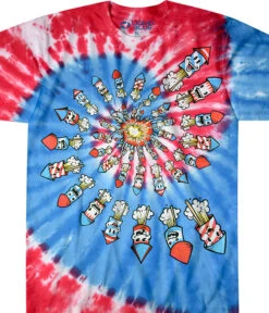 Fireworks Spiral Tie-Dye T-Shirt