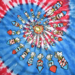 Fireworks Spiral Tie-Dye T-Shirt -BOWIE Shop 11458f artwork 99195.1655139697