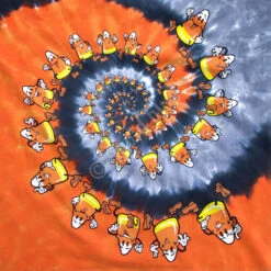 Candy Corn Spiral Tie-Dye T-Shirt 5 Candy Corn Spiral Tie-Dye T-Shirt -BOWIE Shop 11462f artwork 11600.1571424805
