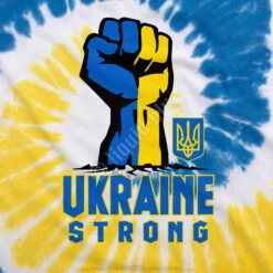 Ukraine Strong Tie-Dye T-Shirt -BOWIE Shop 11471f artwork 49522.1647894259