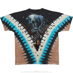 Bison Skull Tie-Dye T-Shirt 5 Bison Skull Tie-Dye T-Shirt -BOWIE Shop 11492b 28691.1471453794