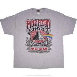 Pink Floyd Carnegie Hall Dark Heather Poly-Cotton T-Shirt -BOWIE Shop 11624 plus 92334.1488396576
