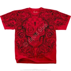Calavera Keyhole Red T-Shirt -BOWIE Shop 11700f 74874.1458659006