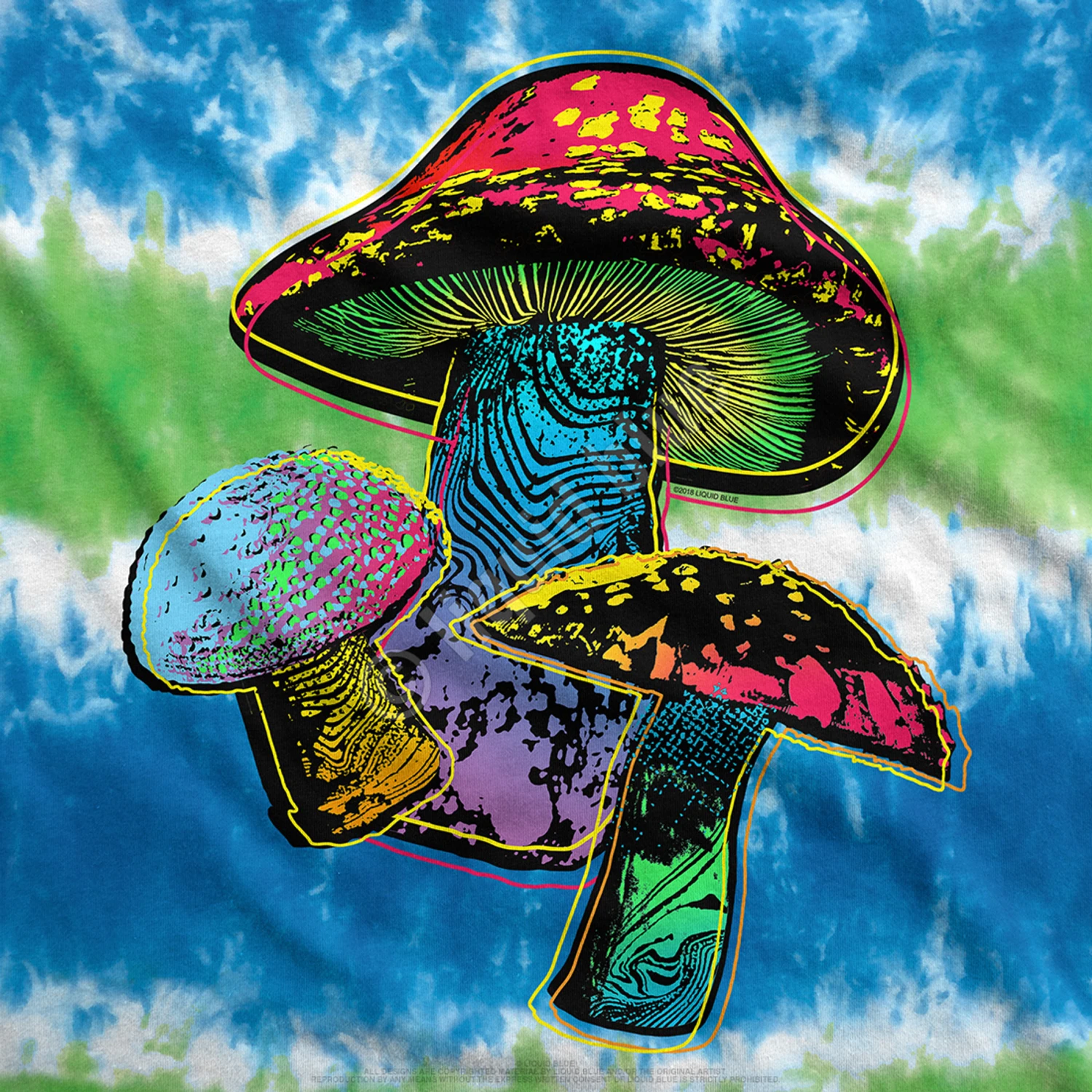Psychedelic Shrooms Tie-Dye T-Shirt 7 Psychedelic Shrooms Tie-Dye T-Shirt - Image 7
