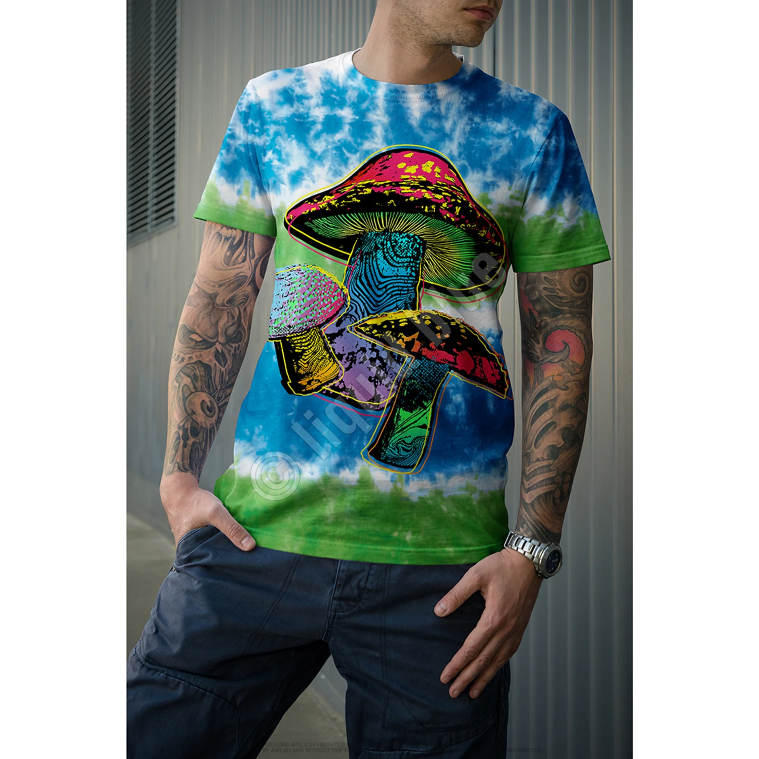 Psychedelic Shrooms Tie-Dye T-Shirt 6 Psychedelic Shrooms Tie-Dye T-Shirt - Image 6