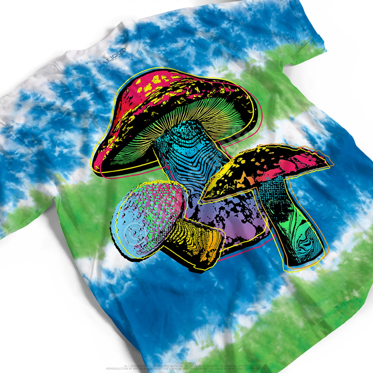 Psychedelic Shrooms Tie-Dye T-Shirt 4 Psychedelic Shrooms Tie-Dye T-Shirt - Image 4