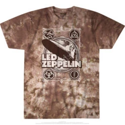 Zeppelin Poster Tie-Dye T-Shirt -BOWIE Shop 11816f 54735.1642187743