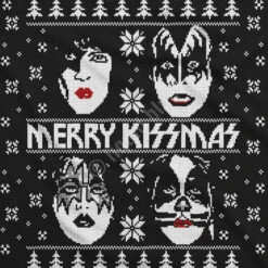 Merry KISSmas Black T-Shirt -BOWIE Shop 11934f artwork 52362.1638221488