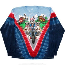 Moto Sam Tie-Dye Long Sleeve T-Shirt -BOWIE Shop 12311f 03211.1636999853