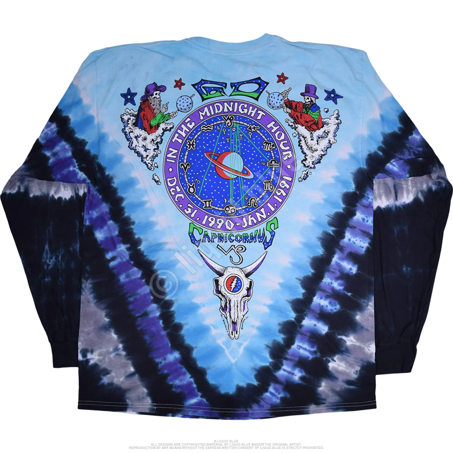 Midnight Hour Tie-Dye Long Sleeve T-Shirt 3 Midnight Hour Tie-Dye Long Sleeve T-Shirt - Image 3