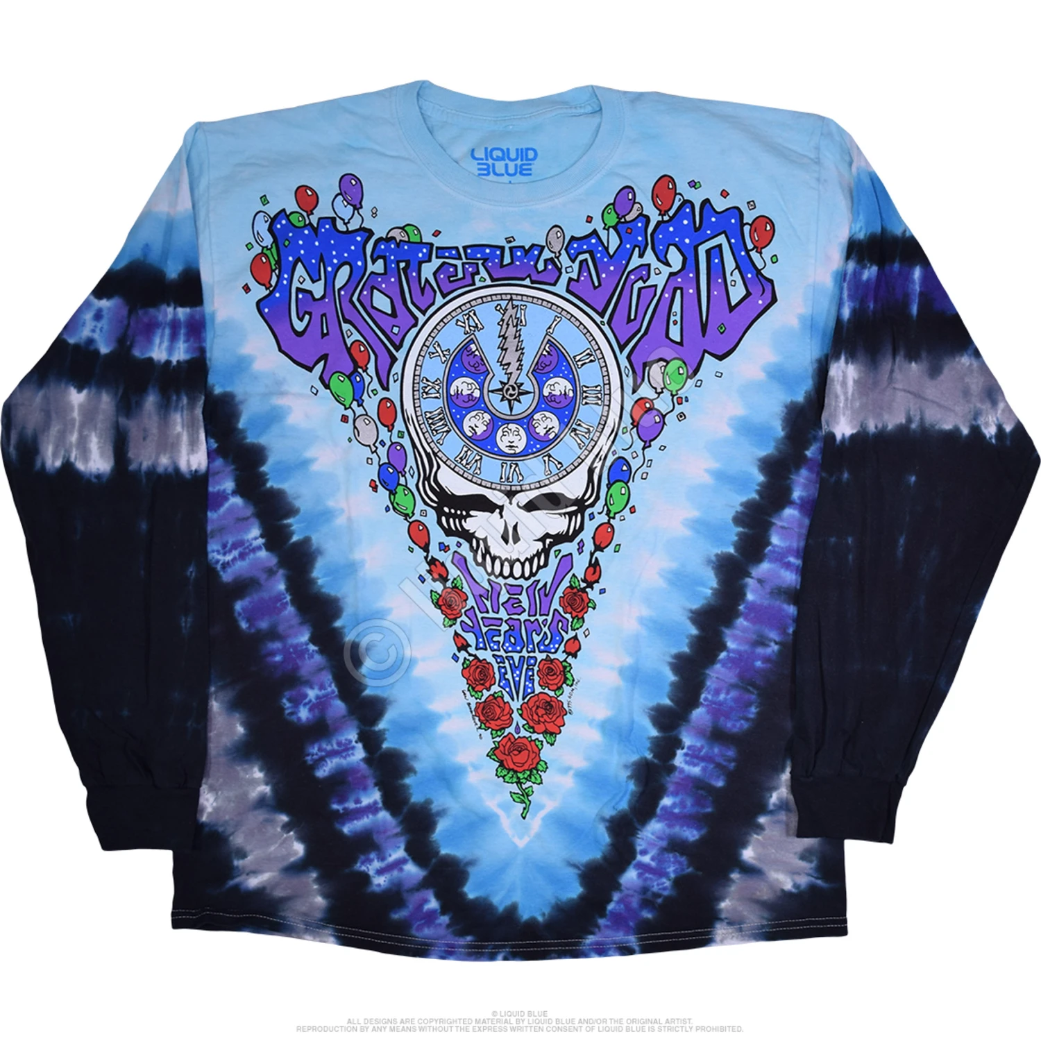 Midnight Hour Tie-Dye Long Sleeve T-Shirt 2 Midnight Hour Tie-Dye Long Sleeve T-Shirt - Image 2