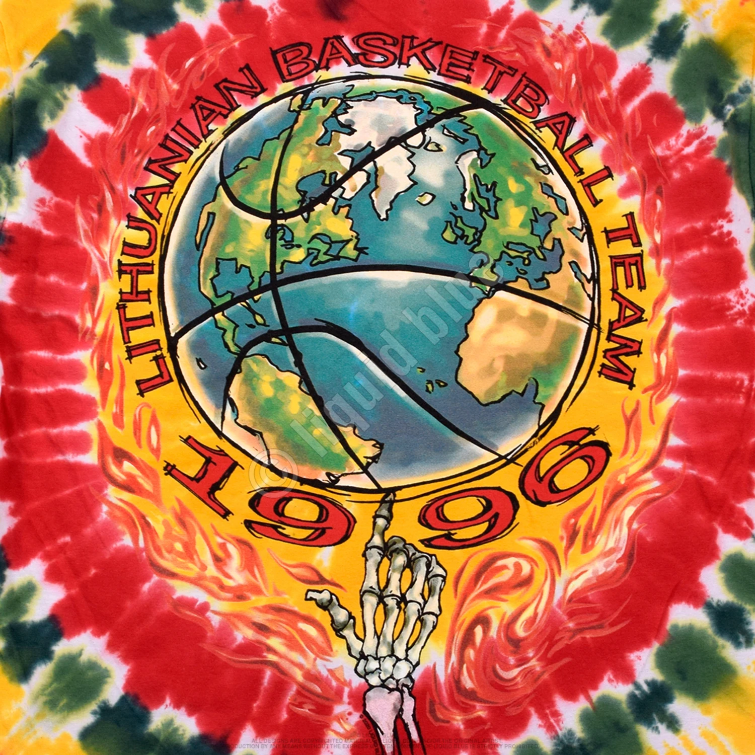 Lithuania Basketball Tie-Dye Long Sleeve T-Shirt 5 Lithuania Basketball Tie-Dye Long Sleeve T-Shirt - Image 5