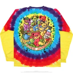 Bear Jamboree Tie-Dye Long Sleeve T-Shirt -BOWIE Shop 12579b 38518.1389218381