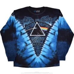 Pink Floyd Dark Side Of The Moon Tie-Dye Long Sleeve T-Shirt -BOWIE Shop 12824f 90065.1488401260