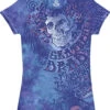 Baby Blue Tie-Dye Juniors Long Length T-Shirt