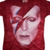 DAVID BOWIE Aladdin Sane Tie-Dye Womens Long Length T-Shirt