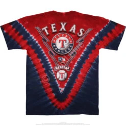 MLB Texas Rangers V Tie-Dye T-Shirt -BOWIE Shop 19156b 79777.1426884080