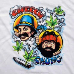 C&C Airbrush White T-Shirt -BOWIE Shop 21029f artwork 37890.1638205726