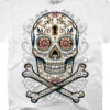Floral Skull White T-Shirt