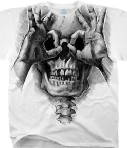 Peek-a-Boo White T-Shirt