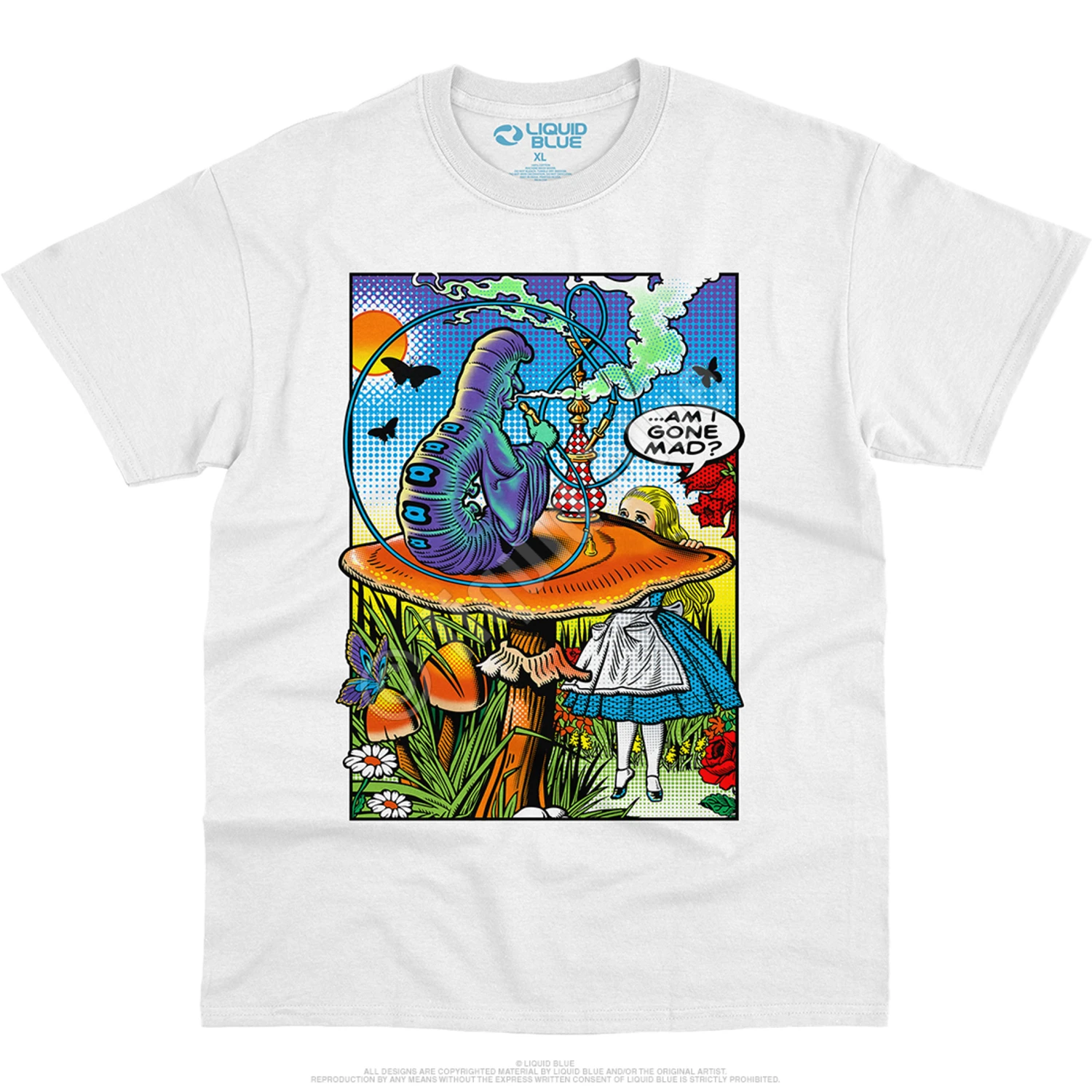 Alice Pop Art White T-Shirt 2 Alice Pop Art White T-Shirt - Image 2