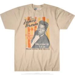 Fabulous James Brown Tan Athletic T-Shirt -BOWIE Shop 21833f 49194.1492103821