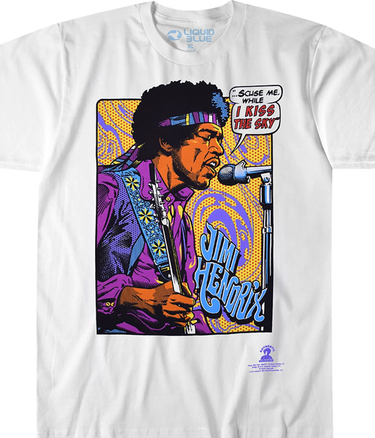 Hendrix Pop Art White T-Shirt 1 Hendrix Pop Art White T-Shirt