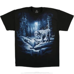 Snow Tiger Black T-Shirt -BOWIE Shop 31128f 29960.1395431185