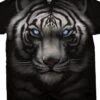 Majestic White Tiger Black Athletic T-Shirt
