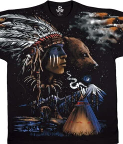 Indian Bear Black T-Shirt
