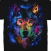 Cosmic Wolf Black T-Shirt