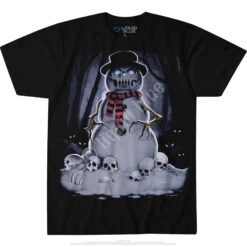 Snowman Black T-Shirt -BOWIE Shop 31190f 75456.1541539980