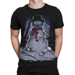 Snowman Black T-Shirt -BOWIE Shop 31190f body 47586.1541539980